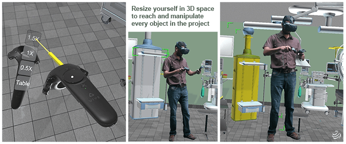 Flexible Room Scaling Feature in Virtual Reality Configurations
