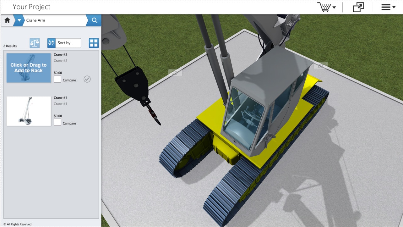 Crane and Lift Configurations by Powertrak 3D CPQ