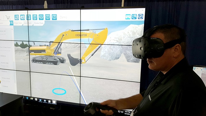 Excavator demo in Virtual Reality at CONEXPO