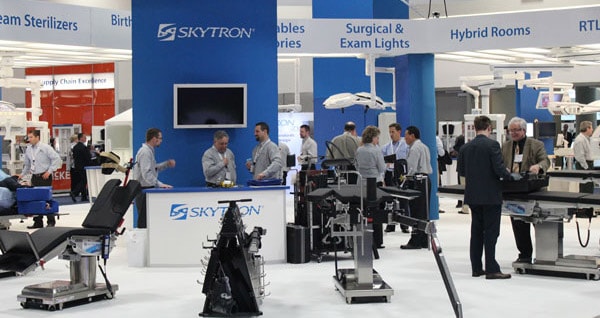 Skytron Exhibits Booms and Lights at AORN