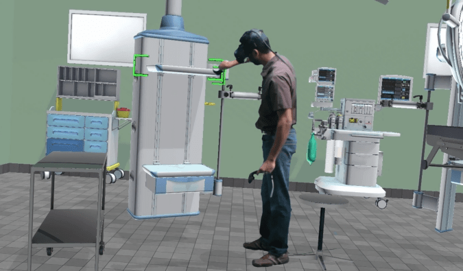 Virtual Reality Operating Room Configuration with Powertrak 3D CPQ