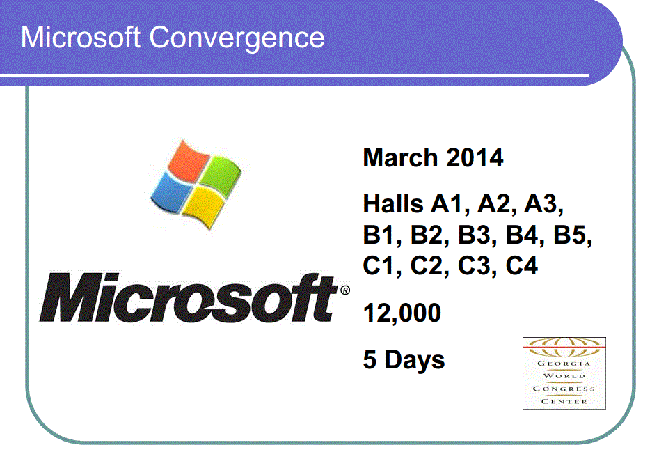 Where is Microsoft Convergence 2014 located?