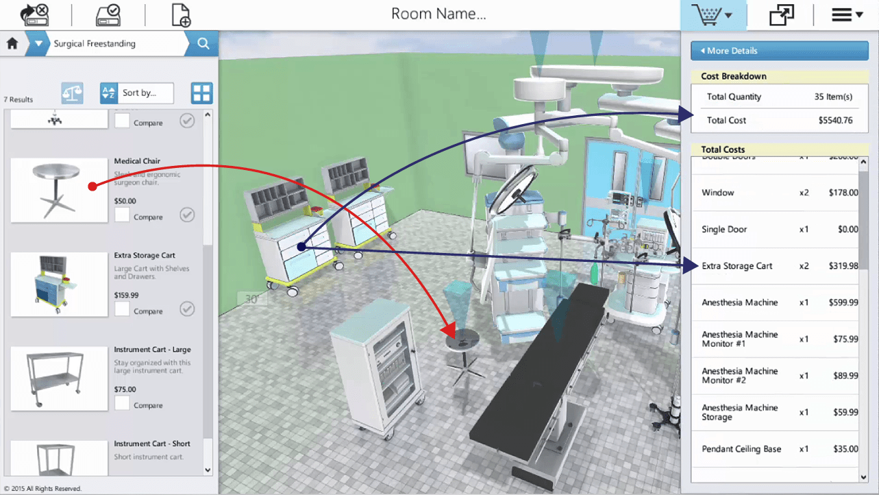 Configure Medical Equipment and Design Surgical Suites with Powertrak 3D CPQ